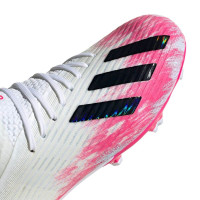 adidas X 19.1 Gras Voetbalschoenen (FG) Kids Wit Zwart Roze