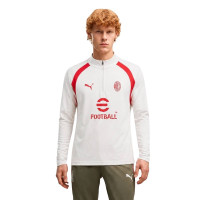 Haut d'entraînement PUMA AC Milan 1/4-Zip 2026-2027 gris clair rouge