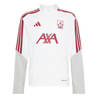 adidas Liverpool Europees Trainingspak 1/4-Zip 2026-2027 Kids Wit Grijs Rood