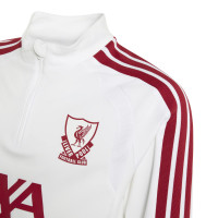 adidas Liverpool Europees Trainingspak 1/4-Zip 2026-2027 Kids Wit Grijs Rood