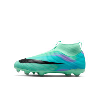 Nike Zoom Mercurial Superfly 11 Sam Kerr Academy Gazon Naturel Artificiel Chaussures de Foot (MG) Enfants Turquoise Bleu Mauve