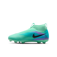 Nike Zoom Mercurial Superfly 11 Sam Kerr Academy Gazon Naturel Artificiel Chaussures de Foot (MG) Enfants Turquoise Bleu Mauve
