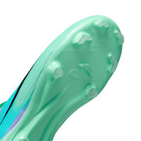 Nike Zoom Mercurial Superfly 11 Sam Kerr Academy Gazon Naturel Artificiel Chaussures de Foot (MG) Enfants Turquoise Bleu Mauve