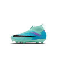 Nike Zoom Mercurial Superfly 11 Sam Kerr Academy Gazon Naturel Artificiel Chaussures de Foot (MG) Tout-Petits Turquoise Bleu