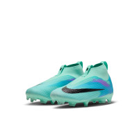 Nike Zoom Mercurial Superfly 11 Sam Kerr Academy Gazon Naturel Artificiel Chaussures de Foot (MG) Tout-Petits Turquoise Bleu