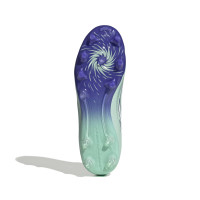 adidas F50 Sparkfusion League Mid Gras / Kunstgras Voetbalschoenen (MG) Dames Mintgroen Wit Blauw