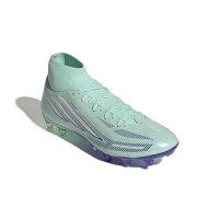 adidas F50 Sparkfusion League Mid Gras / Kunstgras Voetbalschoenen (MG) Dames Mintgroen Wit Blauw