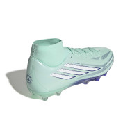 adidas F50 Sparkfusion League Mid Gras / Kunstgras Voetbalschoenen (MG) Dames Mintgroen Wit Blauw