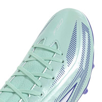 adidas F50 Sparkfusion League Mid Gras / Kunstgras Voetbalschoenen (MG) Dames Mintgroen Wit Blauw