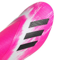 adidas X 19.3 LL Gras Voetbalschoenen (FG) Wit Zwart Roze