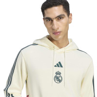 Sweat à capuche adidas Real Madrid Farm, beige, vert foncé, rose
