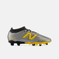 New Balance Tekela Team Low Laced Gras Voetbalschoenen (FG) Kids Grijs Zwart Geel