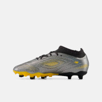 New Balance Tekela Team Low Laced Gras Voetbalschoenen (FG) Kids Grijs Zwart Geel