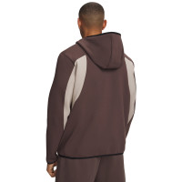 Under Armour Unstoppable Fleece Jack Beige Bruin Zwart