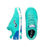 Joma Top Flex Zaalvoetbalschoenen (IN) Kids Turquoise Blauw Wit