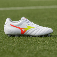 Mizuno Monarcida Neo III Select Gras Voetbalschoenen (FG) Wit Limoen Oranje