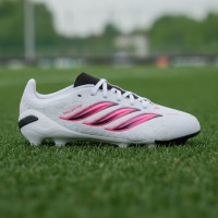 adidas Predator Elite Gazon Naturel Chaussures de Foot (FG) Enfants Blanc Noir Rose