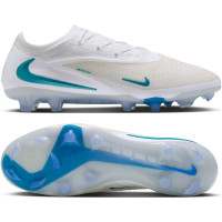 Nike Phantom 6 Low Elite Gras Voetbalschoenen (FG) Wit Turquoise