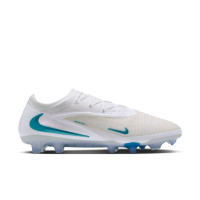 Nike Phantom 6 Low Elite Gras Voetbalschoenen (FG) Wit Turquoise