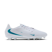 Nike Phantom 6 Low Academy Gras / Kunstgras Voetbalschoenen (MG) Wit Turquoise