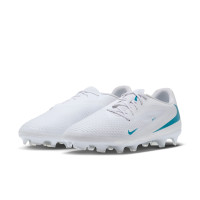 Nike Phantom 6 Low Academy Gras / Kunstgras Voetbalschoenen (MG) Wit Turquoise