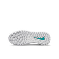 Nike Phantom 6 Low Academy Turf Voetbalschoenen (TF) Kids Wit Turquoise