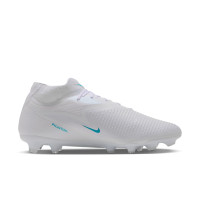 Nike Phantom 6 High Academy Gras / Kunstgras Voetbalschoenen (MG) Wit Turquoise
