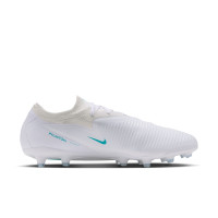 Nike Phantom 6 Low Pro Gazon Artificiel Chaussures de Foot (AG) Blanc Turquoise