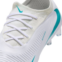 Nike Phantom 6 Low Pro Gazon Artificiel Chaussures de Foot (AG) Blanc Turquoise