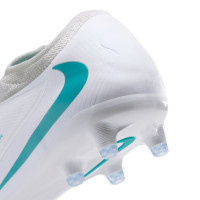 Nike Phantom 6 Low Pro Gazon Artificiel Chaussures de Foot (AG) Blanc Turquoise