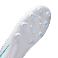Nike Phantom 6 Low Pro Gazon Artificiel Chaussures de Foot (AG) Blanc Turquoise