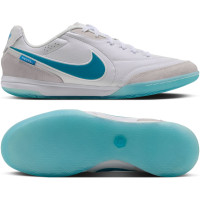 Nike Tiempo Streetgato Chaussures de Foot Street Blanc Turquoise