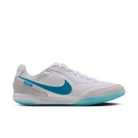Nike Tiempo Streetgato Chaussures de Foot Street Blanc Turquoise