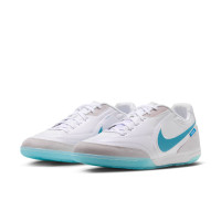 Nike Tiempo Streetgato Chaussures de Foot Street Blanc Turquoise