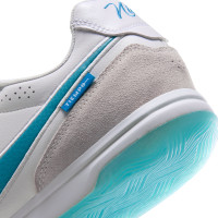Nike Tiempo Streetgato Chaussures de Foot Street Blanc Turquoise