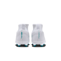 Nike Mercurial Superfly 11 Club Gras / Kunstgras Voetbalschoenen (MG) Kids Wit Turquoise