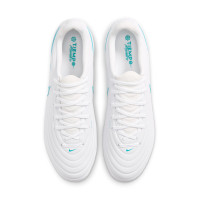Nike Tiempo Maestro Academy Gras / Kunstgras Voetbalschoenen (MG) Wit Turquoise