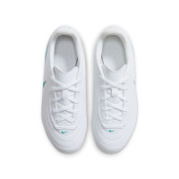 Nike Tiempo Maestro Club Gras / Kunstgras Voetbalschoenen (MG) Kids Wit Turquoise
