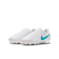 Nike Tiempo Maestro Academy Gras / Kunstgras Voetbalschoenen (MG) Kids Wit Turquoise