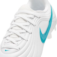 Nike Tiempo Maestro Academy Gras / Kunstgras Voetbalschoenen (MG) Kids Wit Turquoise