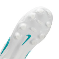 Nike Tiempo Maestro Academy Gras / Kunstgras Voetbalschoenen (MG) Kids Wit Turquoise