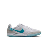 Nike Tiempo Streetgato Chaussures de Foot Street Enfants Blanc Turquoise