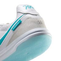 Nike Tiempo Streetgato Chaussures de Foot Street Enfants Blanc Turquoise