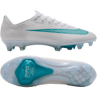 Nike Zoom Mercurial Superfly 11 Elite Gazon Naturel Chaussures de Foot (FG) Blanc Turquoise