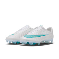Nike Zoom Mercurial Superfly 11 Elite Gazon Naturel Chaussures de Foot (FG) Blanc Turquoise
