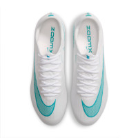 Nike Zoom Mercurial Superfly 11 Elite Gazon Naturel Chaussures de Foot (FG) Blanc Turquoise