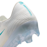 Nike Zoom Mercurial Superfly 11 Elite Gazon Naturel Chaussures de Foot (FG) Blanc Turquoise