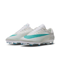 Nike Zoom Mercurial Superfly 11 Pro Gazon Naturel Chaussures de Foot (FG) Blanc Turquoise