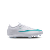 Nike Mercurial Vapor 17 Pro Gazon Naturel Chaussures de Foot (FG) Enfants Blanc Turquoise