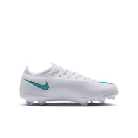 Nike Mercurial Vapor 17 Pro Gazon Naturel Chaussures de Foot (FG) Enfants Blanc Turquoise
